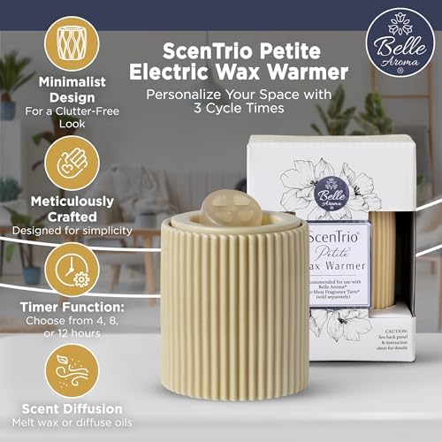 Scentrio Ceramic Wax Warmer - Taupe Fluted