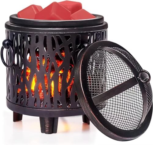 Electric Fireplace Wax Heater with Wood Grain Design