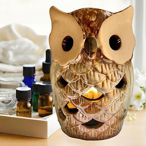 Ceramic Owl Wax Melt Warmer - Essential Oil Diffuser