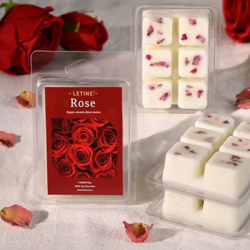 LETINE Wax Melts 10oz 4 Pack Rose Scented