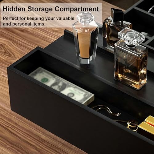 Cologne Organizer for Men 3 Tier Wooden Display Stand