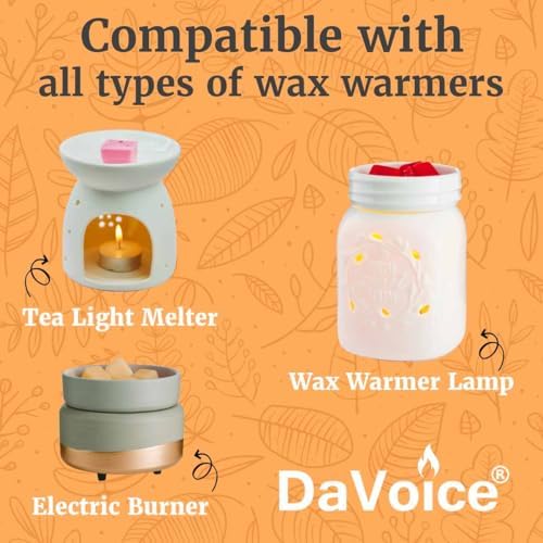 DaVoice Fall Wax Melts Soy Wax Blend - 6 Cubes Pumpkin Vanilla Marshmallow Scent