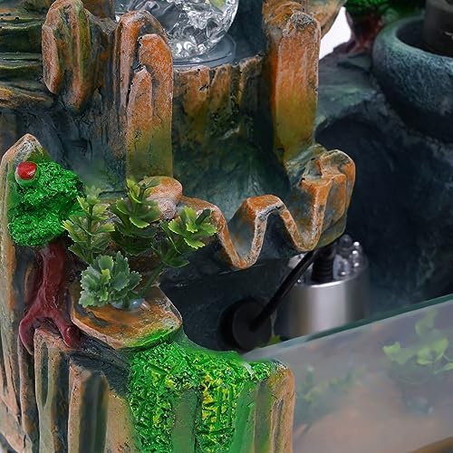 Mini Tabletop Fountain With LED Light - Indoor Decor