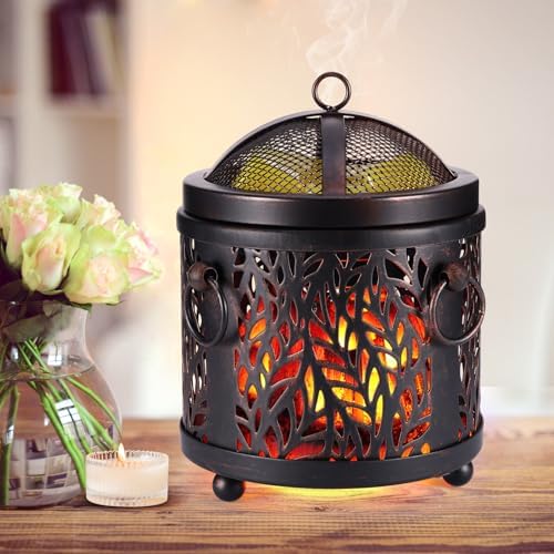 4-in-1 Full Metal Electric Wax Melter with Leaf Design