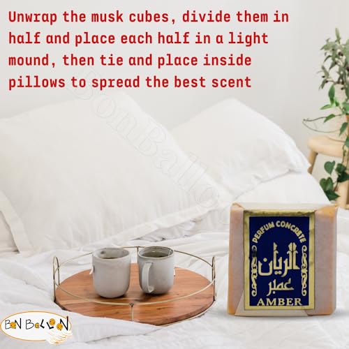 6 Pcs Islamic Solid Perfume Musk Amber Cube Halal