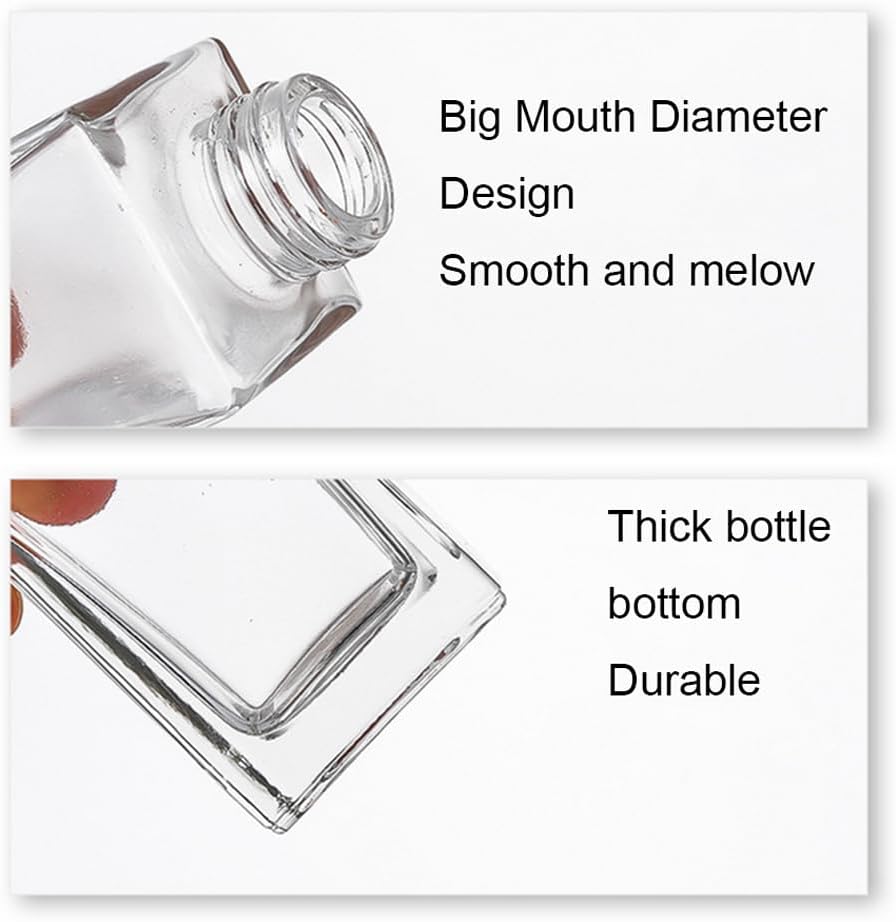 2PCS 50ml Clear Glass Diffuser Jars with Gold Cap