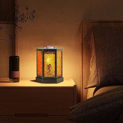 Moroccan Electric Wax Melt Warmer with Amber Glass