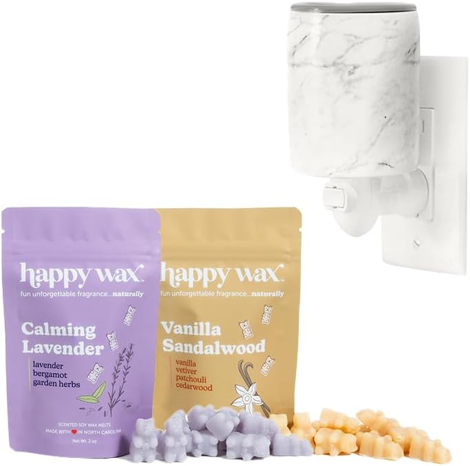 Happy Wax Outlet Warmer with 4oz Scented Wax Set