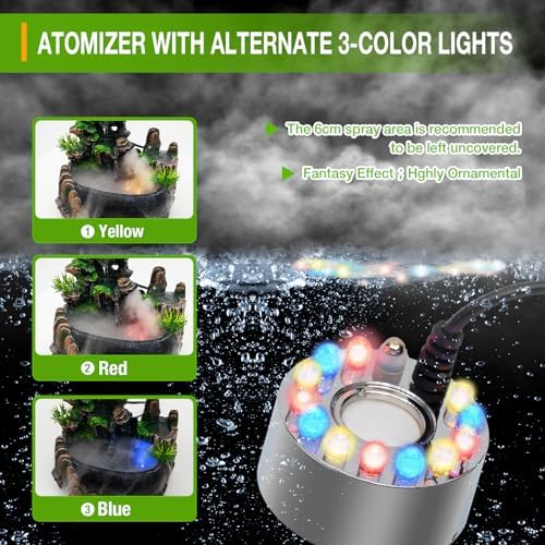 Indoor Tabletop Fountain Waterfall with LED Light