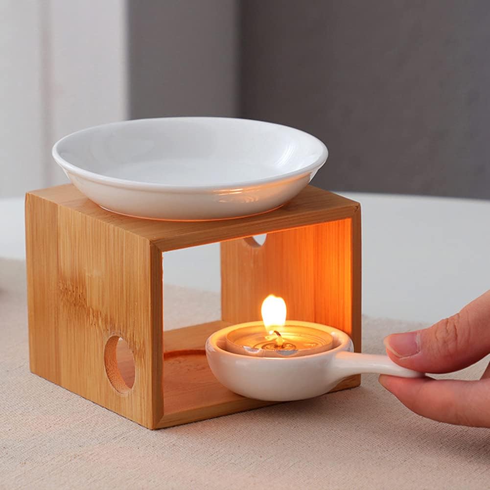 Wooden Essential Oil Burner with Tealight Holder