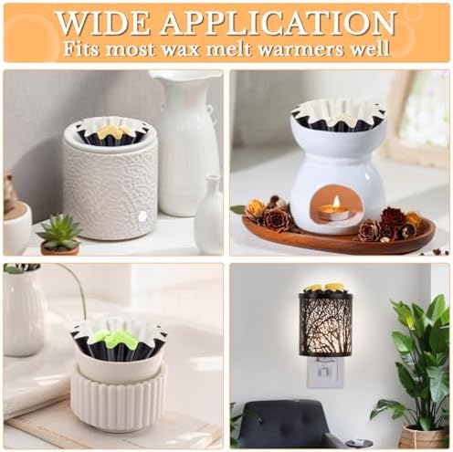 50PCS Reusable Wax Melt Liners - Leakproof Black Cups for Wax Warmers