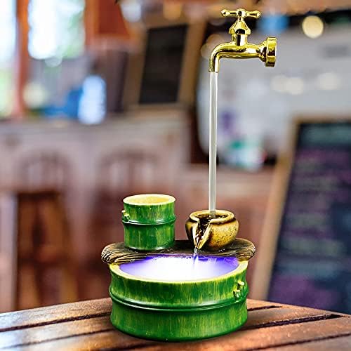 Relaxation Tabletop Fountain with LED Lights and Humidifier
