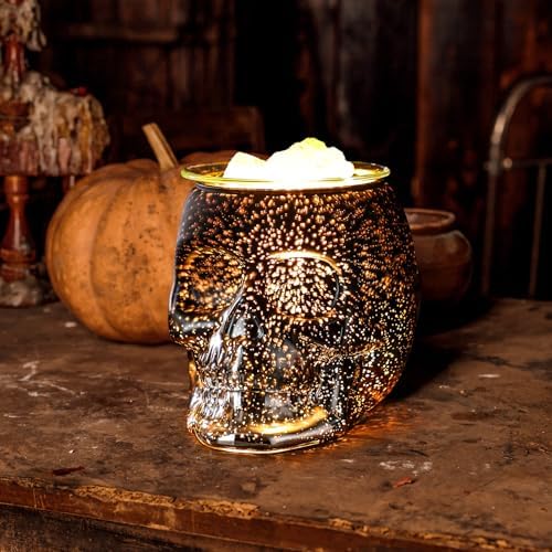 Halloween Skull Wax Melter with LED Light