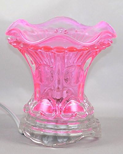 Pink Electric Glass Fragrance Scented Oil Warmer with Dimmer Switch