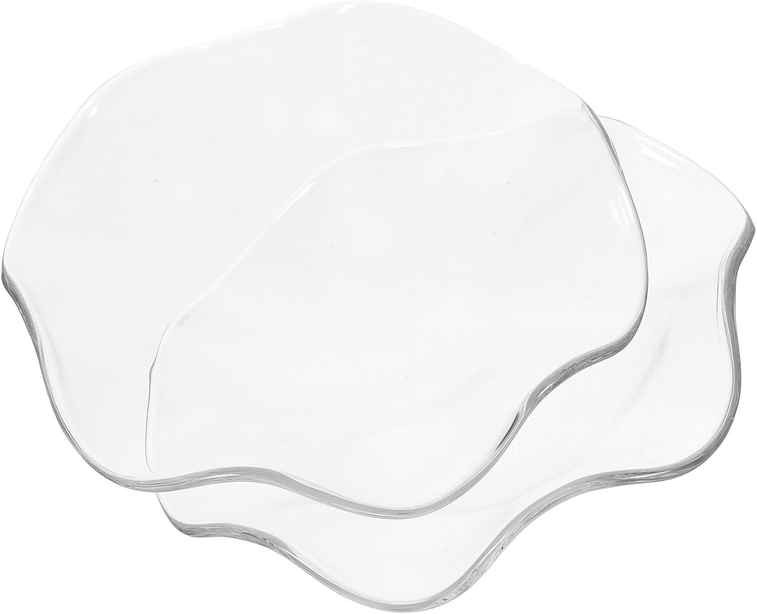 Tofficu 2Pcs Transparent Glass Candle Warmer Plates 334 Inch Replacement Tray