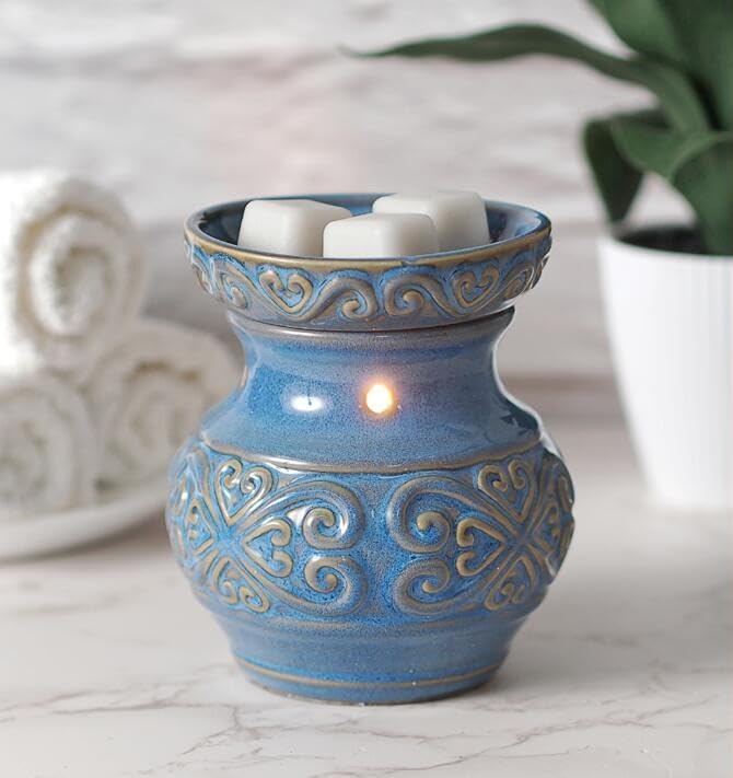 Hosley Blue Ceramic Electric Warmer 5 High