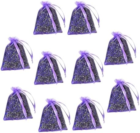 Wakauto 10Pcs Lavender Sachet Bags for Home Wardrobe and Car Freshener