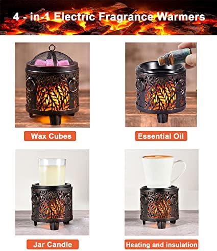 Campfire Wax Warmer 4-in-1 Metal Electric Aromatherapy Burner