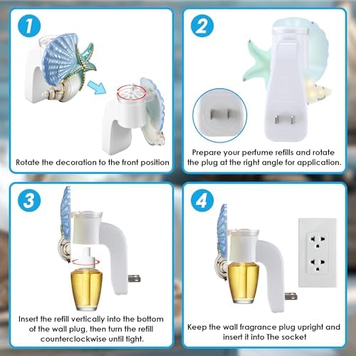 Marine Style Wall Fragrance Plug with Night Light