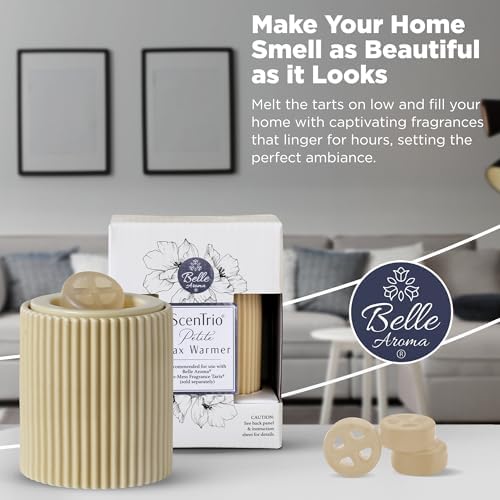 Scentrio Ceramic Wax Warmer - Taupe Fluted