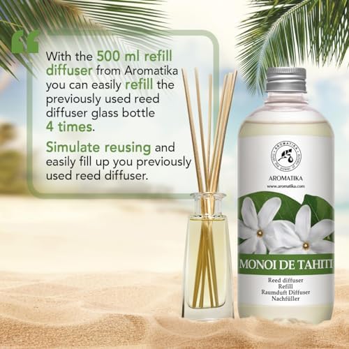 AROMATIKA Monoi de Tahiti 17 Fl Oz Floral Diffuser Refill