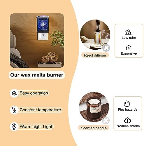 Moroccan Wall Plug-In Electric Wax Melt Warmer with Night Light
