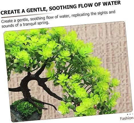 Mobestech Mini Resin Indoor Water Fountain with LED Lights
