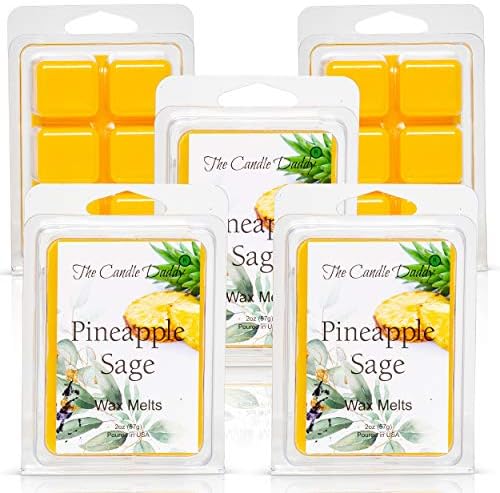 Pineapple Sage Tropical Herbal Scented Wax Melts - 2 Ounces 6 Cubes