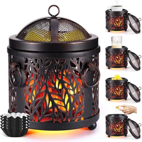 4-in-1 Full Metal Electric Wax Melter with Leaf Design