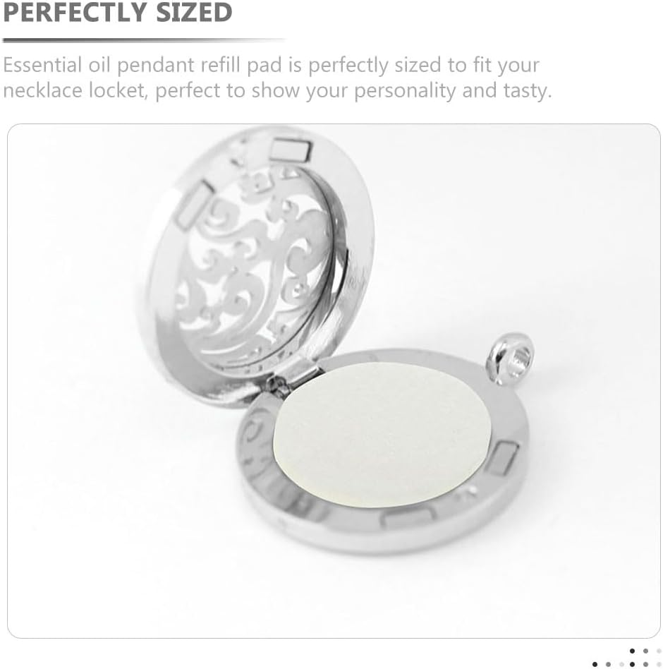Healifty 100Pcs Round Diffuser Locket Pads