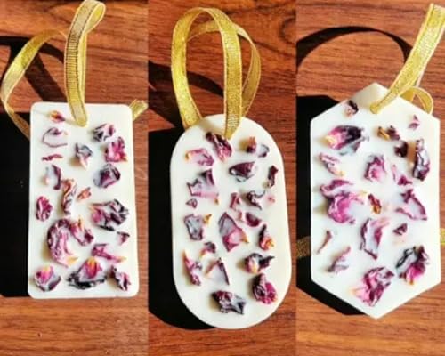 Handmade Soy Wax Sachets with Dried Rose Petals 3 Pack