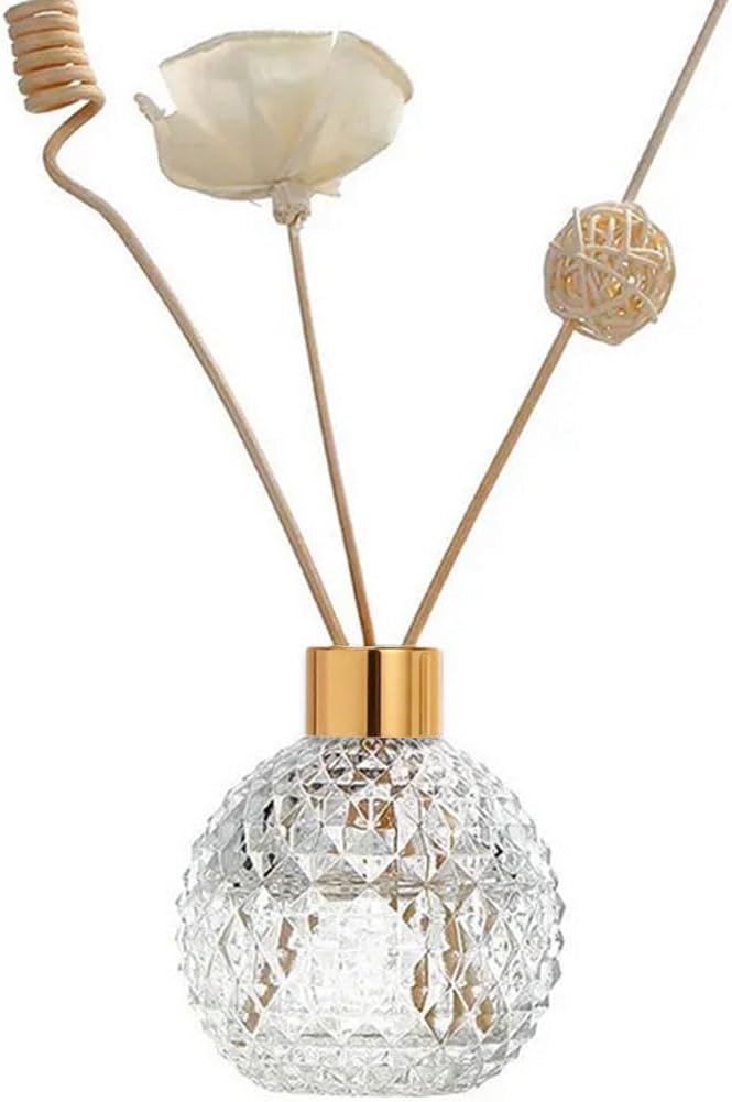 200ml Clear Glass Diffuser Bottle with Gold Cap