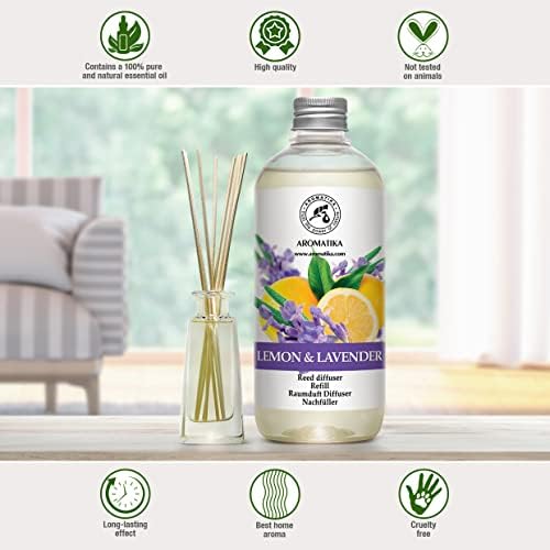 AROMATIKA Lemon Lavender Reed Diffuser Refill 17 Fl Oz