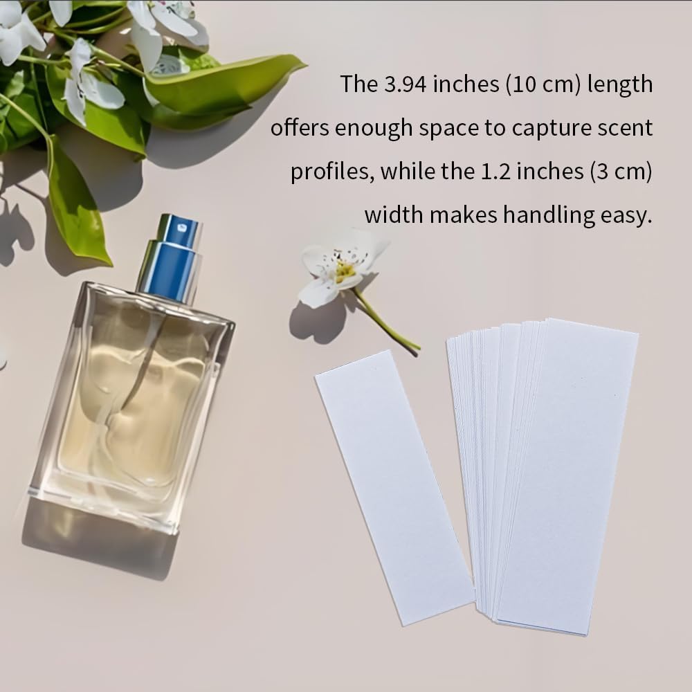 100 Pcs Bright White Fragrance Blotter Test Strips