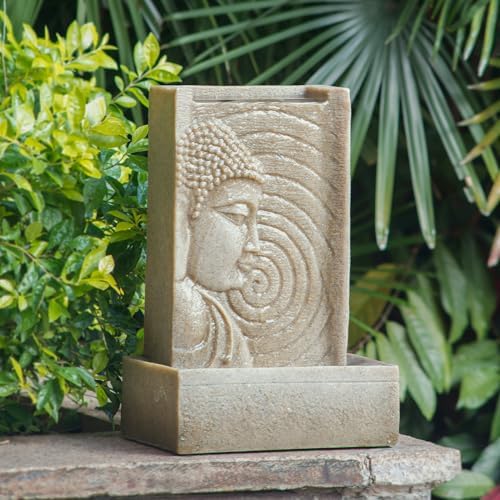 MAICOSY 9x65x14 Indoor Buddha Water Fountain with LED Light