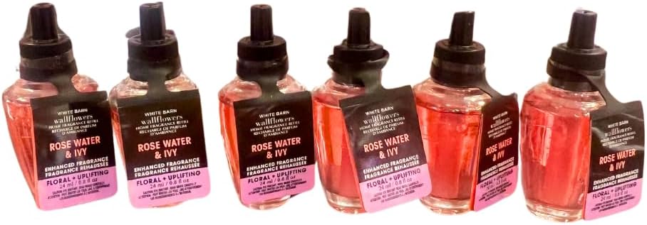 Bath Body Works Rose Water Ivy Wallflowers Refill 6-Pack