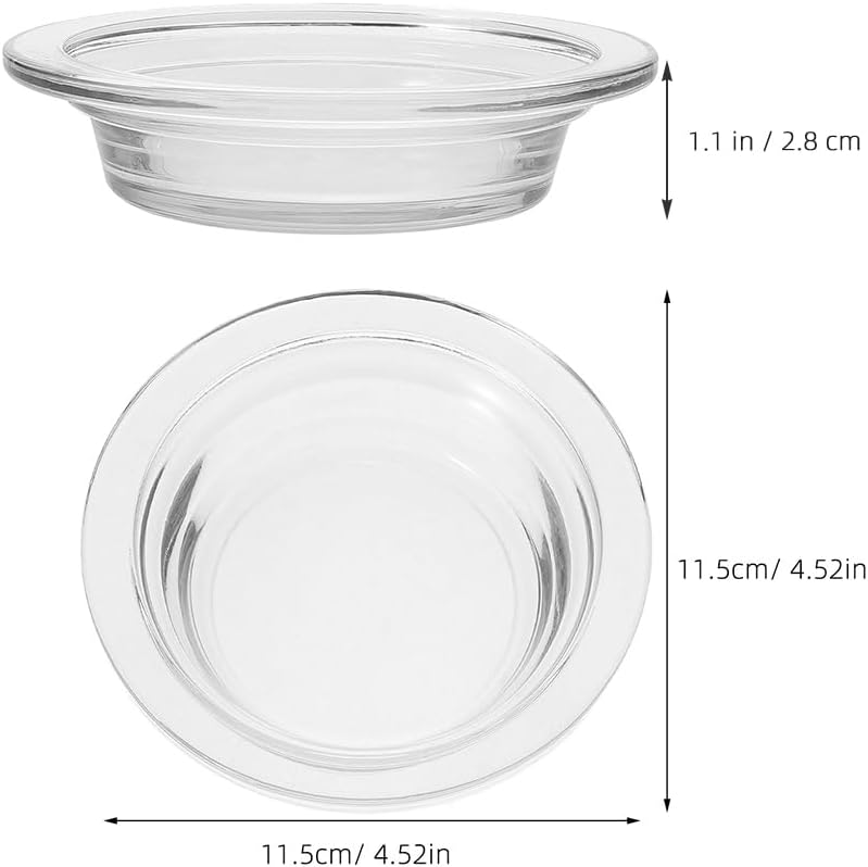 Cabilock 2pcs Glass Aromatherapy Candle Melting Plate