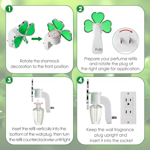 Hohean Wall Fragrance Plug In with Night Light