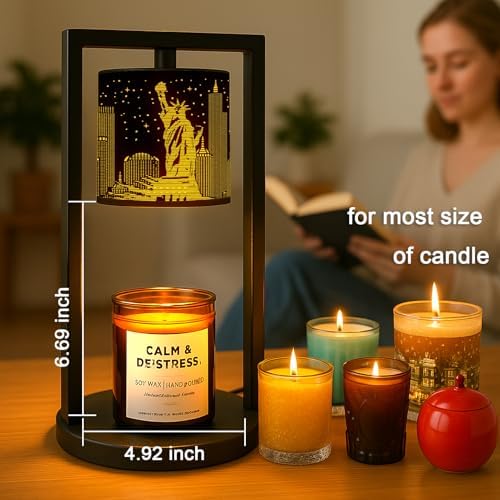 Statue of Liberty Candle Lamp Warmer with Timer and Dimmer