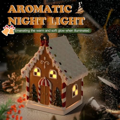 SALKING Christmas Wax Melt Warmer Gingerbread House