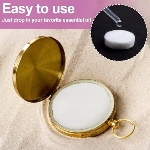 80pcs Unscented Aromatherapy Felt Pads for Car Diffuser - White