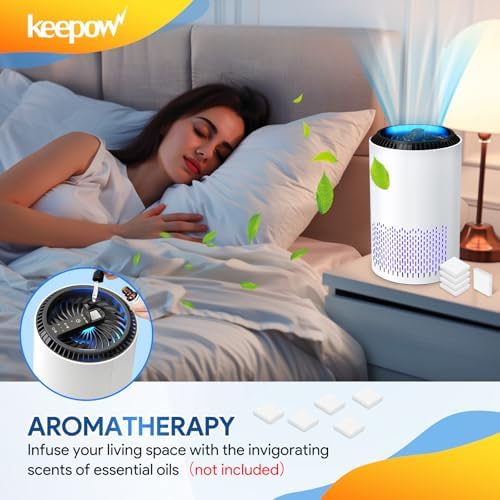 KEEPOW 50 Aroma Pads Replacement for AROEVE MK01 Air Purifier
