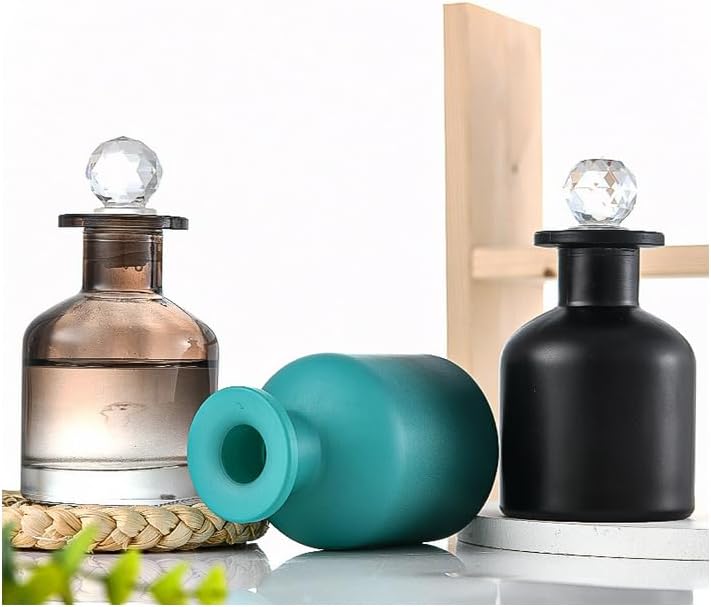 TOPWEL 150ml Glass Diffuser Jar Bottle - Blue Gradient