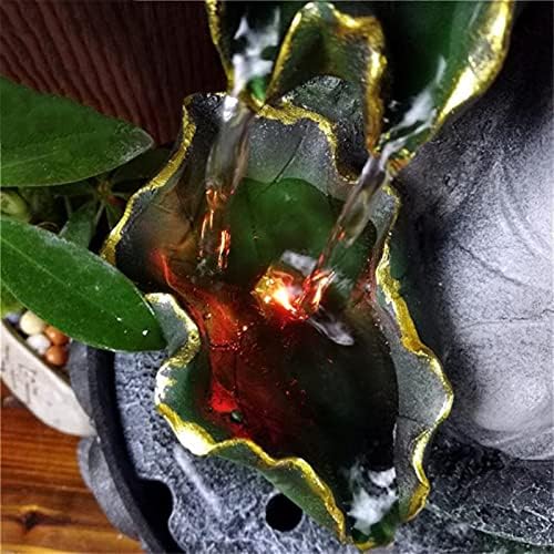 Handmade Sitting Buddha Tabletop Fountain with Running Water LED