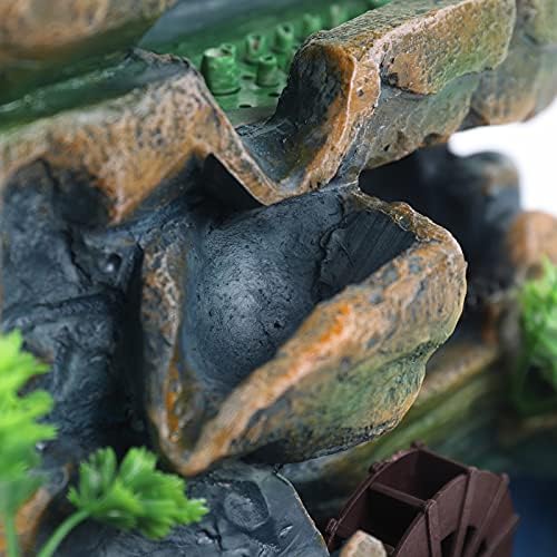 LED Tabletop Fountain with Rockery Stream and Automatic Pump