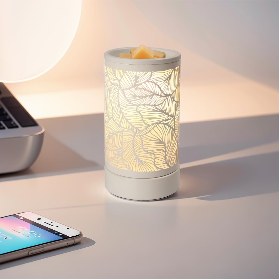 Electric Wax Melter Warmer with Night Light Metal Design