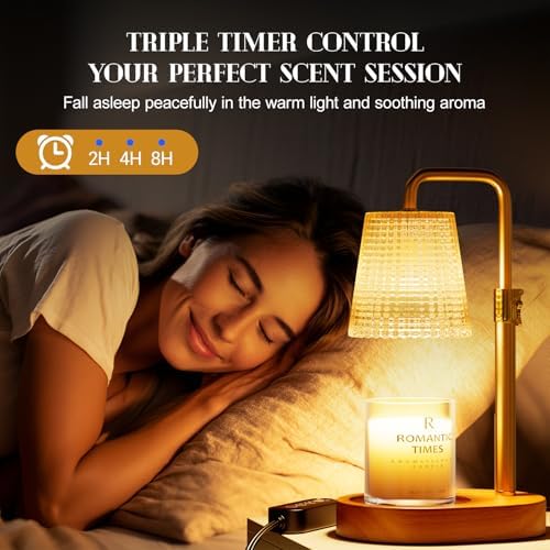 Aluminum Candle Warmer Lamp with Timer Dimmer