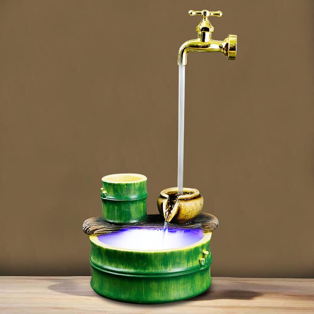 Relaxation Tabletop Fountain with LED Lights and Humidifier