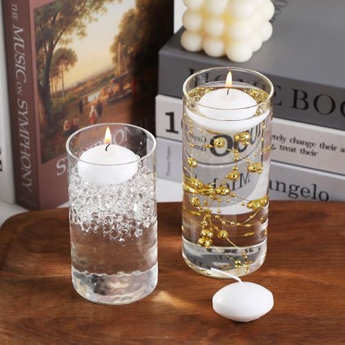 12 Piece Glass Vase Set with Floating Candles and Ice