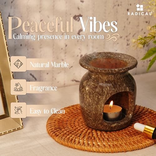Radicaln Marble Oil Burner 4 Inch Oceanic Decor